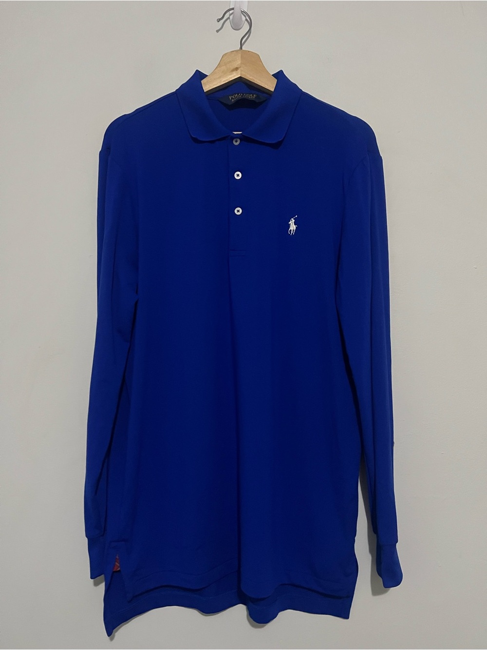 Polo by Ralph Lauren Long Sleeve Polo Shirt - Royal Blue with White Pony